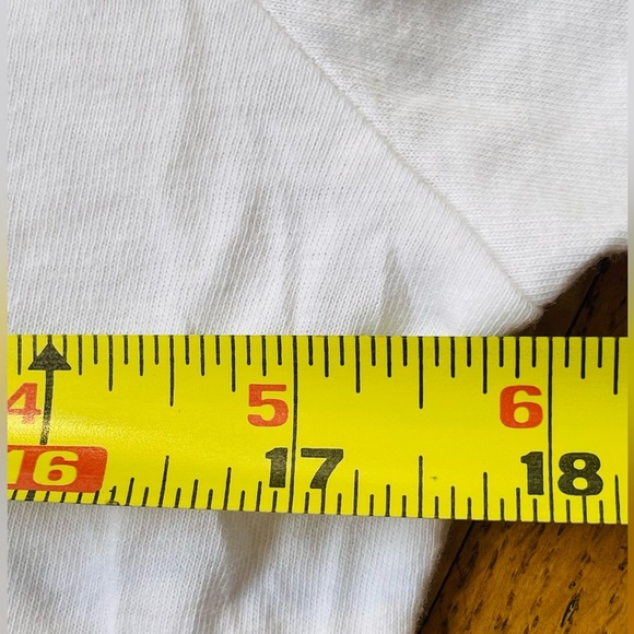 POL White Long Sleeve Graphic Tee With Bling Studs Size Medium NWOT - Picture 5 of 8